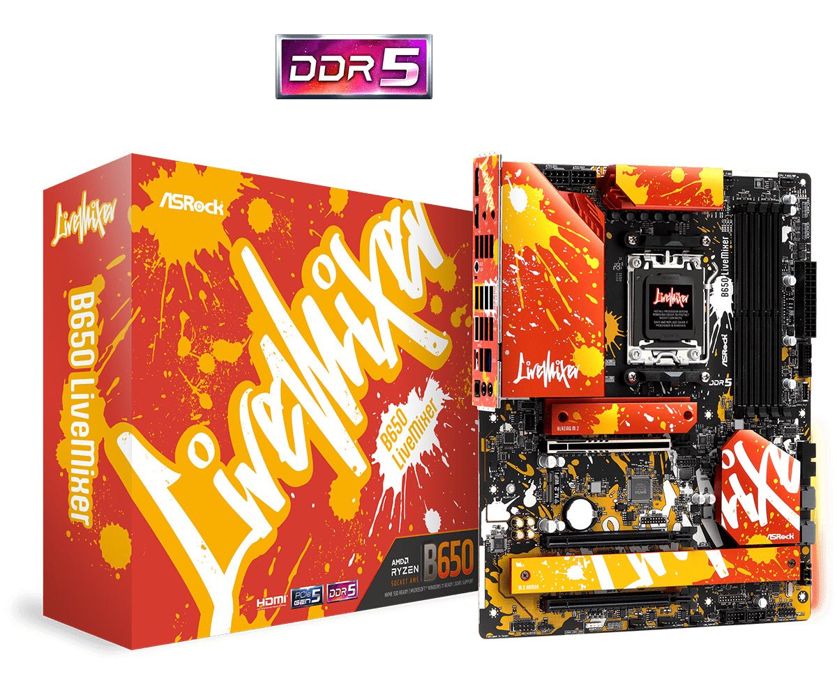 ASRock B650 LiveMixer (Motherboard, AMD AM5, 90-MXBJ50-A0UAYZ) ASRock