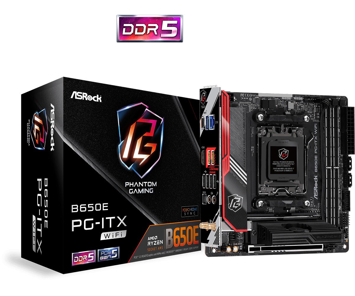 ASRock B650E PG-ITX WiFi Mini ITX  AM5 AMD B650 ASRock