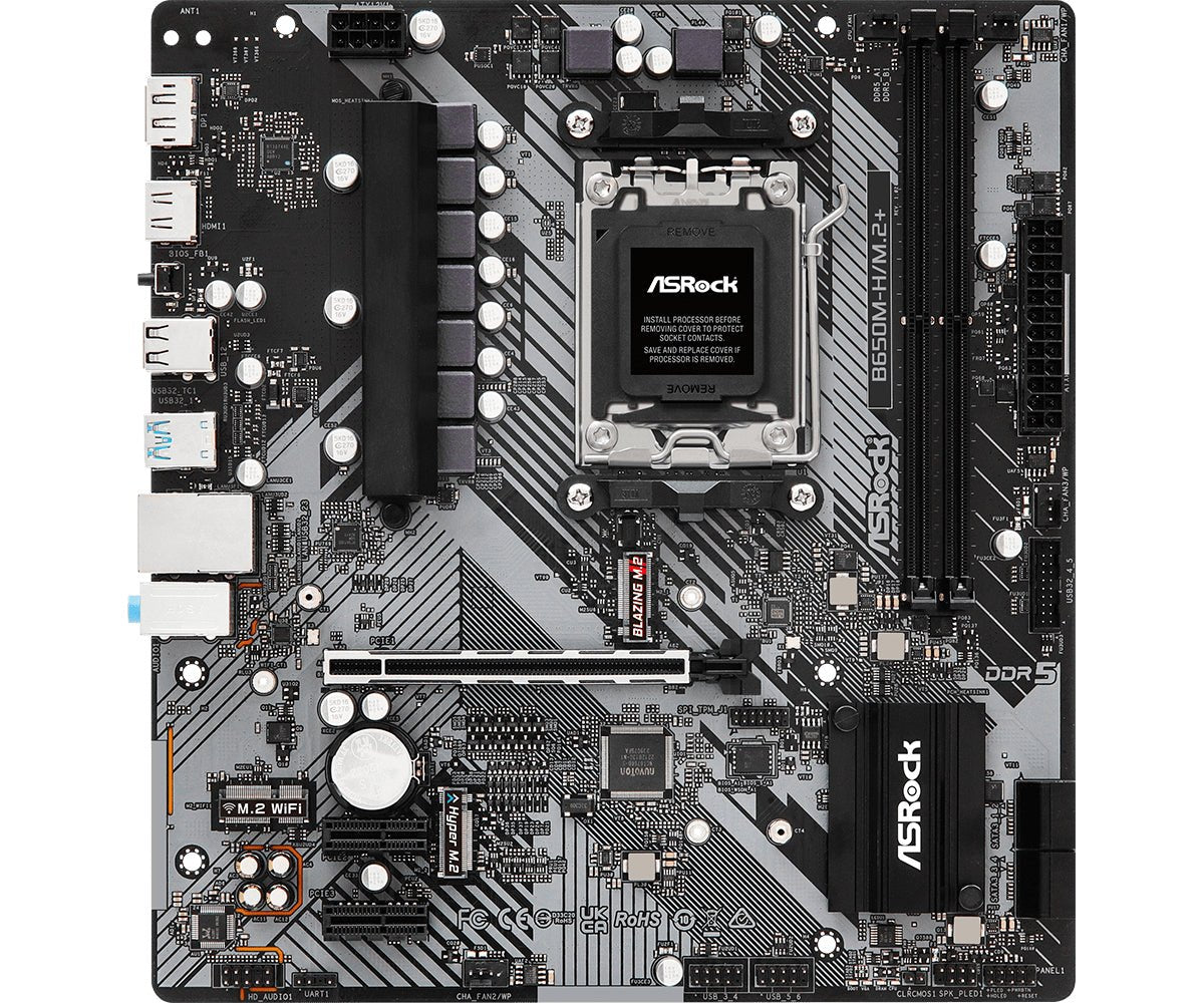 Asrock B650M-H/M.2+ Motherboard Micro ATX AM5 Socket DDR5 ASRock