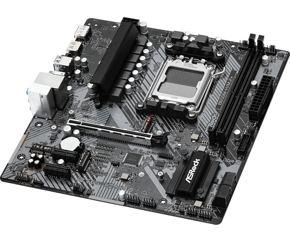 Asrock B650M-H/M.2+ Motherboard Micro ATX AM5 Socket DDR5 ASRock