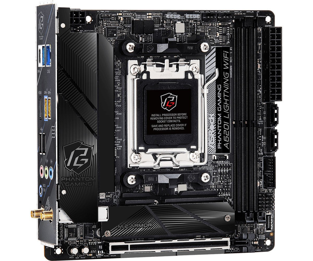 ASRock Phantom Gaming A620I Lightning WiFi Micro-ATX Socket AM5 AMD A620 ASRock