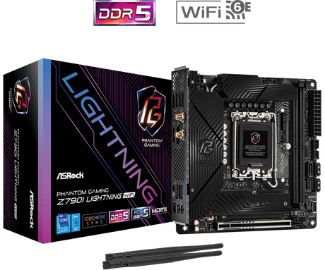 ASRock Phantom Gaming Z690I LIGHTNING WIFI Mini ITX LGA1700 sokkel Intel Z790 ASRock