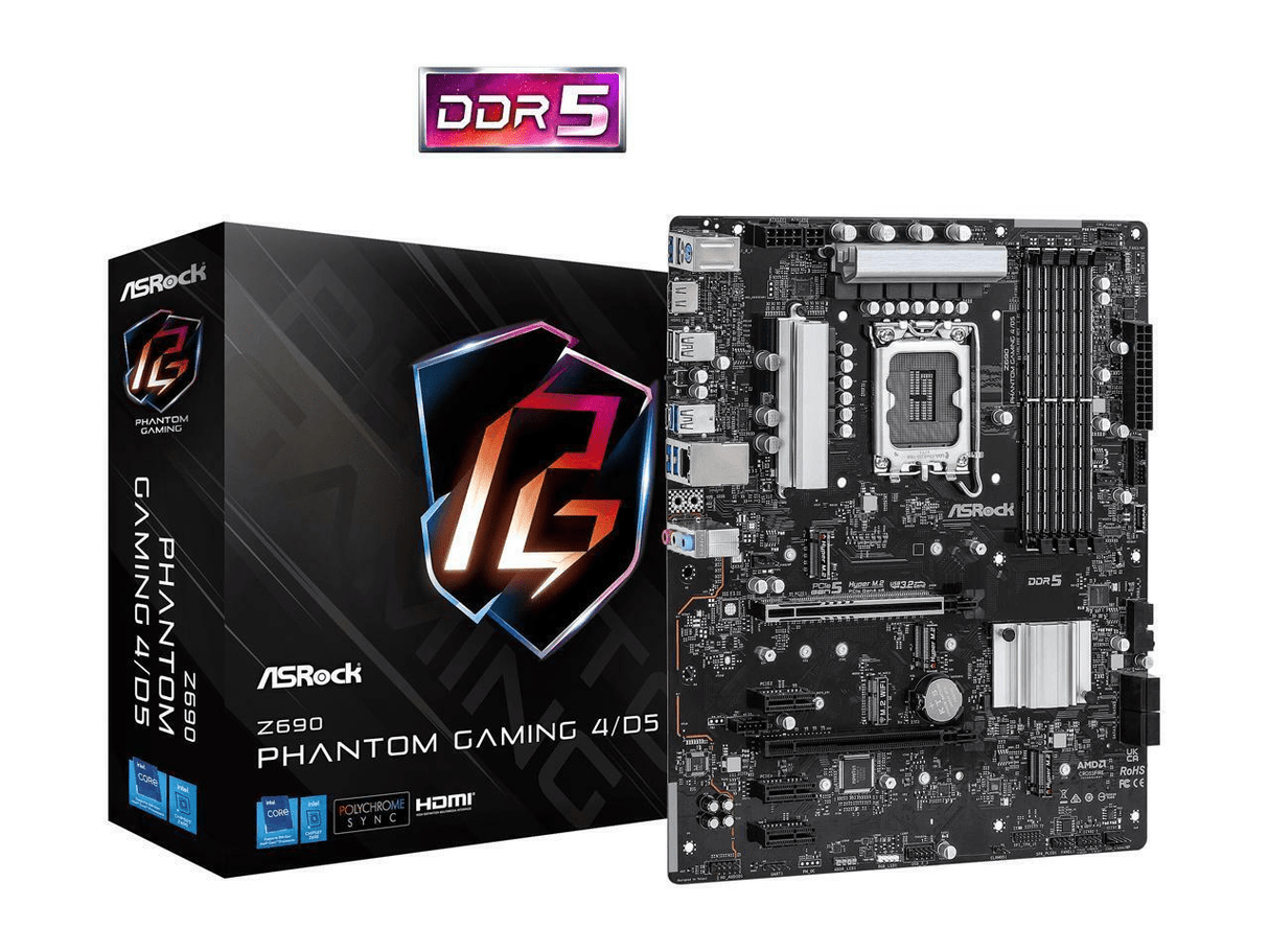 ASRock Z690 Phantom Gaming 4/D5 ATX LGA1700 Intel Z690 ASRock