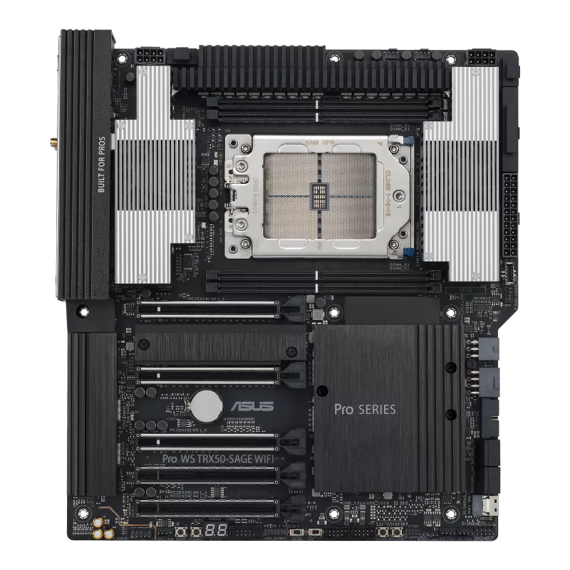 ASUS Pro WS TRX50-SAGE WIFI bundkort set ovenfra