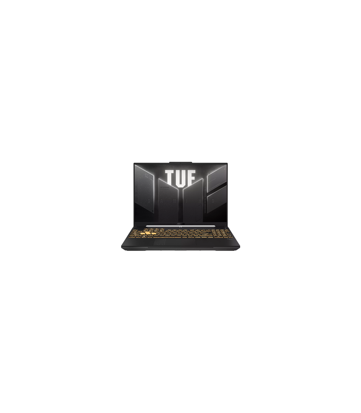 ASUS TUF Gaming F16 FX607VJR-TU305W i Mecha Gray set forfra med bagbelyst tastatur