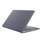 ASUS Zenbook 14 UX3480QA-ISSU11X i Arctic Blue set skråt bagfra med åbent låg