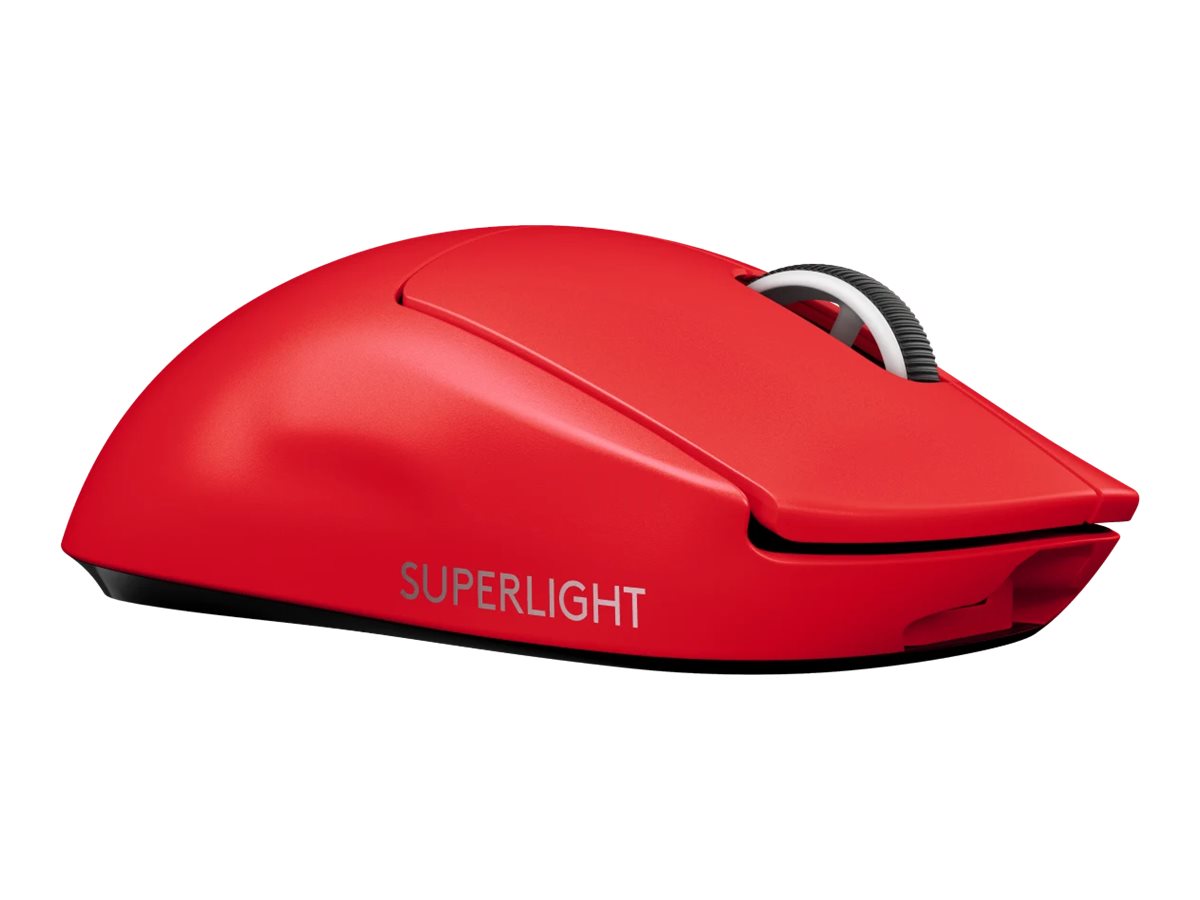 Logitech - PRO X SUPERLIGHT Kabellose Gaming-Maus - ROT