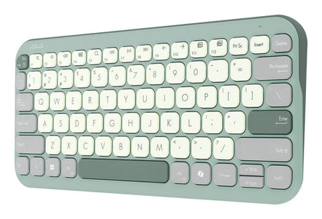 ASUS Marshmallow KW100 Bluetooth-tastatur – set skråt forfra (vinkel 2)