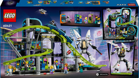 LEGO 60421 City Roller Coaster with Robot Mech, construction toy LEGO