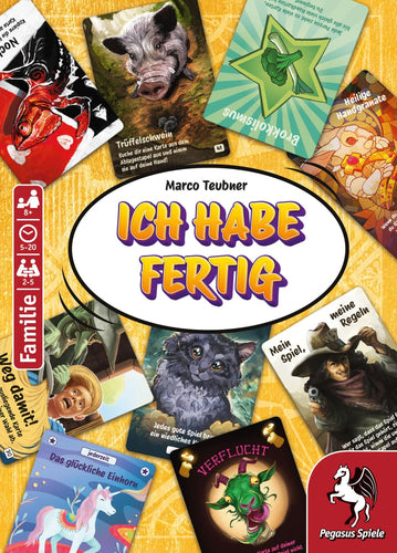 Pegasus Ich Habe Fertig Kortspil Tysk – Æske forfra