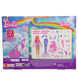 Barbie Fantasy julekalender – Dukke og tilbehør – JFL66 – emballagens bagside