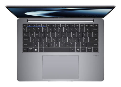 ASUS ExpertBook P3 PM3406CKA-LY0095X Copilot+ PC – taster og arbejdsflade set ovenfra; tastaturlayout illustrativt