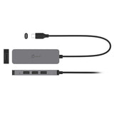 j5create – foldbart laptopstativ med fire USB-A-porte – USB-hub med fire porte