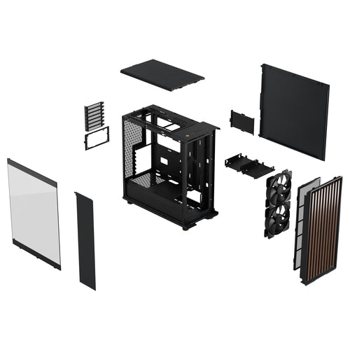 Midi Fractal Design North Charcoal Black Window Clear Fractal design