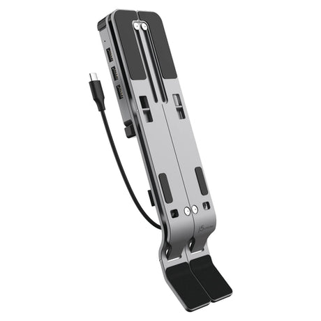 j5create – foldbart laptopstativ med fire USB-A-porte – Stativ foldet sammen
