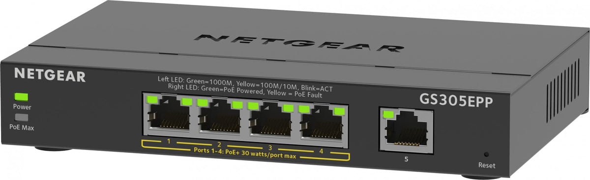 Netgear 5PT GE PLUS SWCH W/ HI-PWR POE+ Netgear International Limited