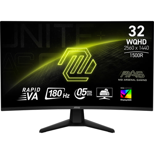 MSI MAG 32CQ6F – 31,5″ buet WQHD-gamingskærm, 180 Hz – skærmens egenskaber