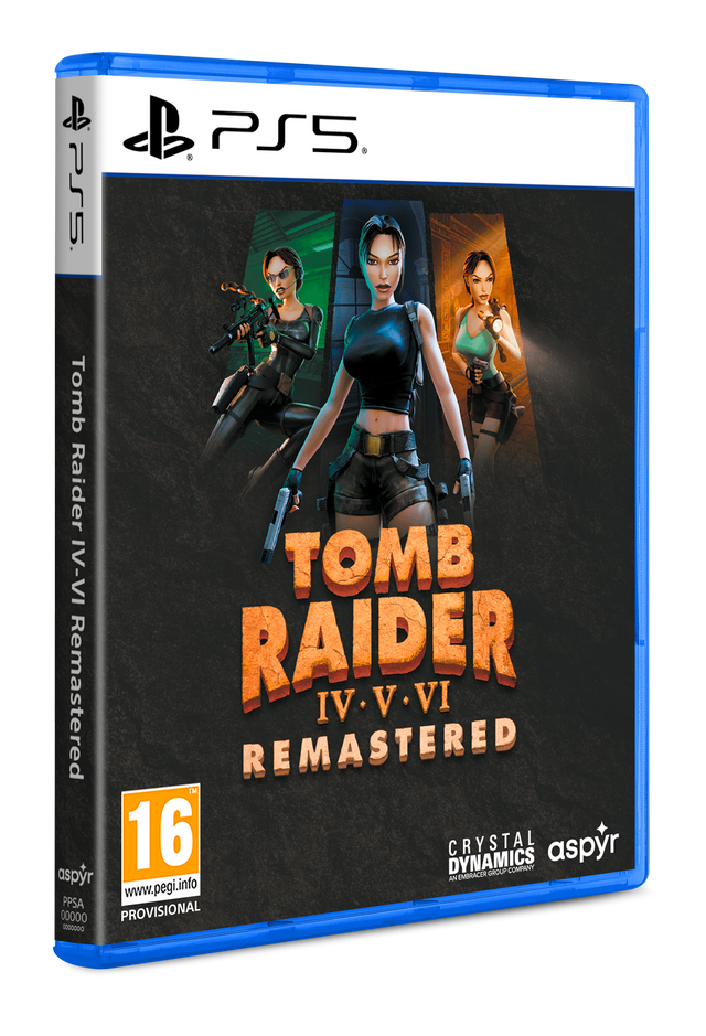 Tomb Raider IV–VI Remastered Starring Lara Croft – PlayStation 5 – spilomslag