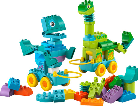 LEGO 10451 DUPLO Town Dinosaurs on Wheels 3-in-1 Set, Construction Toy LEGO