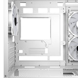 Sharkoon MK6 RGB White Panoramic Dual Tempered Glass 3x 120mm ARGB PWM Fans USB-C BTF Micro-ATX Gaming PC Case Sharkoon
