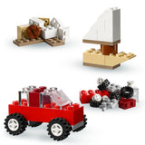 LEGO Classic 10713 – Kreativ kuffert – Hus og brandbil bygget af klodser