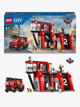 LEGO 60414 City Fire Station with turntable ladder vehicle, construction toy LEGO