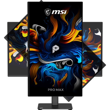MSI PRO MAX 271QPX14G – 26,5″ QD-OLED-skærm, 144 Hz – pivot illustreret