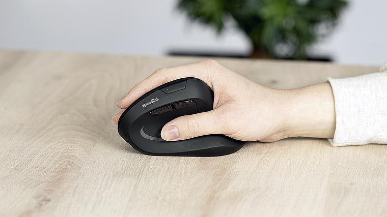 Speedlink - PIAVO PRO Illuminated Rechargeable Vertical Ergonomic Mouse - wireless, rubber-black Speedlink
