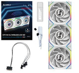 Lian Li UNI FAN SL Wireless LCD Reverse, 3 pak, Hvid - 120mm