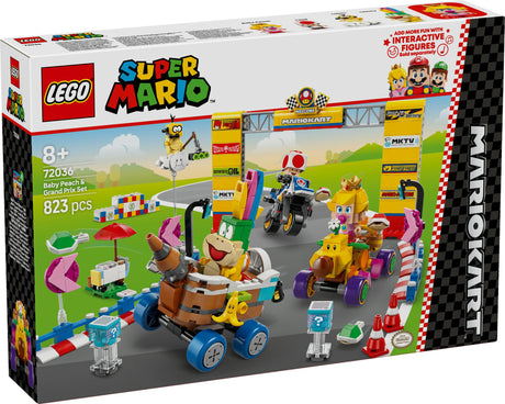 LEGO 72036 Super Mario - Mario Kart: Baby Peach & Grand Pix Set, Construction Toy LEGO