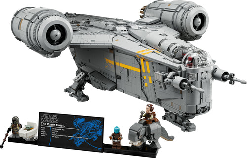 LEGO Star Wars 75331 – The Razor Crest – bygget Razor Crest med karakterer og faktaplade