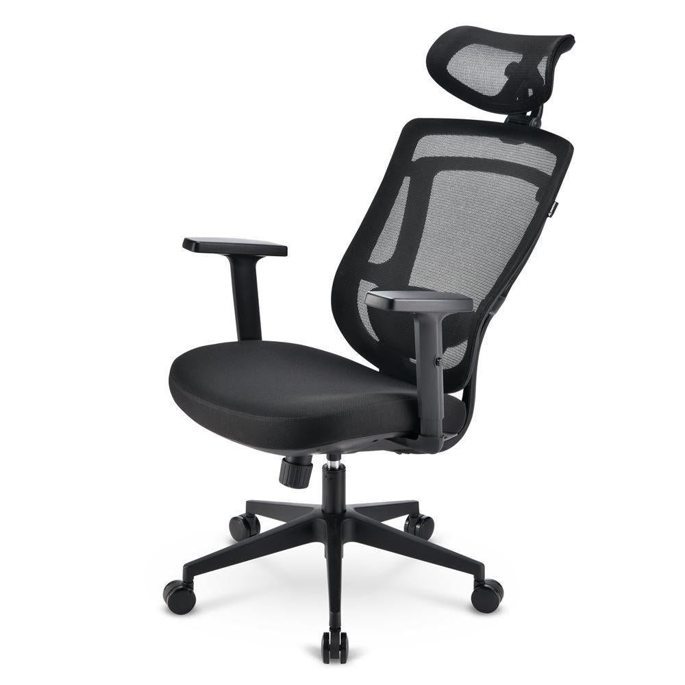 Sharkoon OfficePal C10 Black Mesh Back 3D Headrest 3D Lumbar Support Class 4 110kg Ergonomic Office Chair Sharkoon