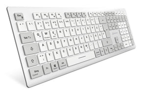 Sharkoon OfficePal K30W trådløst tastatur, hvid, tysk layout