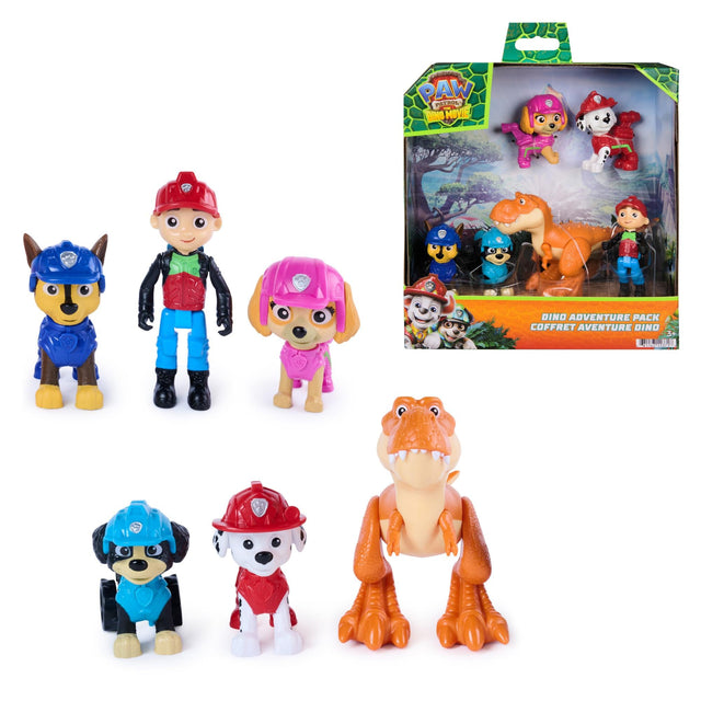 Paw Patrol The Dino Movie – Dino Adventure figursæt, 6 figurer