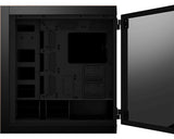 MSI MPG SEKIRA 500G – sort PC-kabinet – åbent indre og hængslet glaspanel