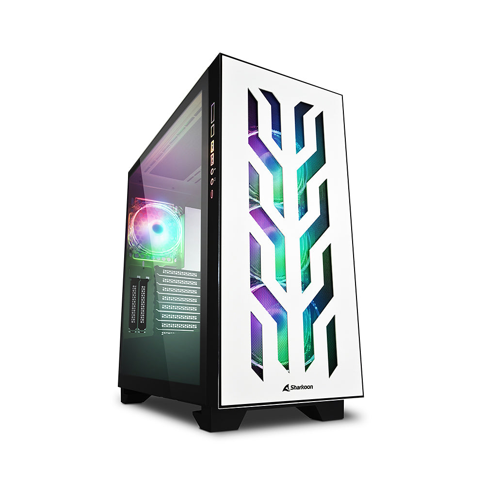 Sharkoon ELITE SHARK CA300T, big tower case (white, 2x tempered glass) Sharkoon