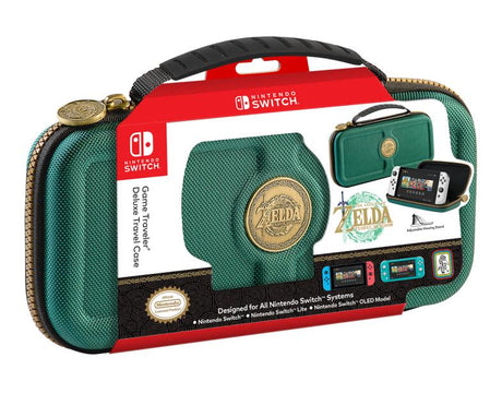 Nintendo Switch Game Traveler Deluxe Travel Case - Green Zelda Tears of the Kingdom Nacon