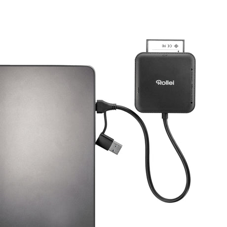 Rollei 4-i-1 kortlæser – SD, microSD, CF og Memory Stick – detalje eller anvendelse 7