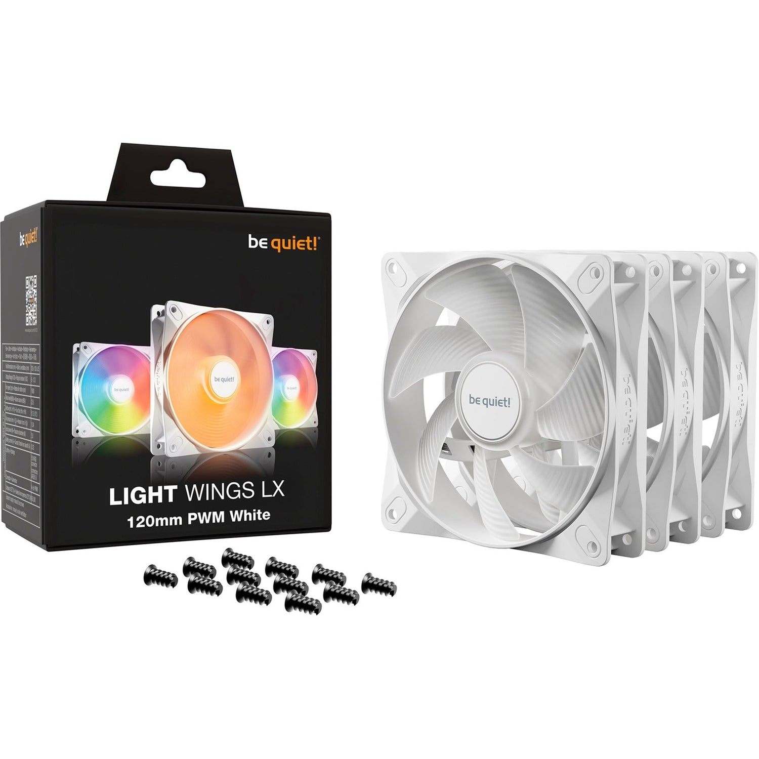 be quiet! Light Wings LX 120mm PWM White Triple Pack, case fan (white, pack of 3) Be quiet