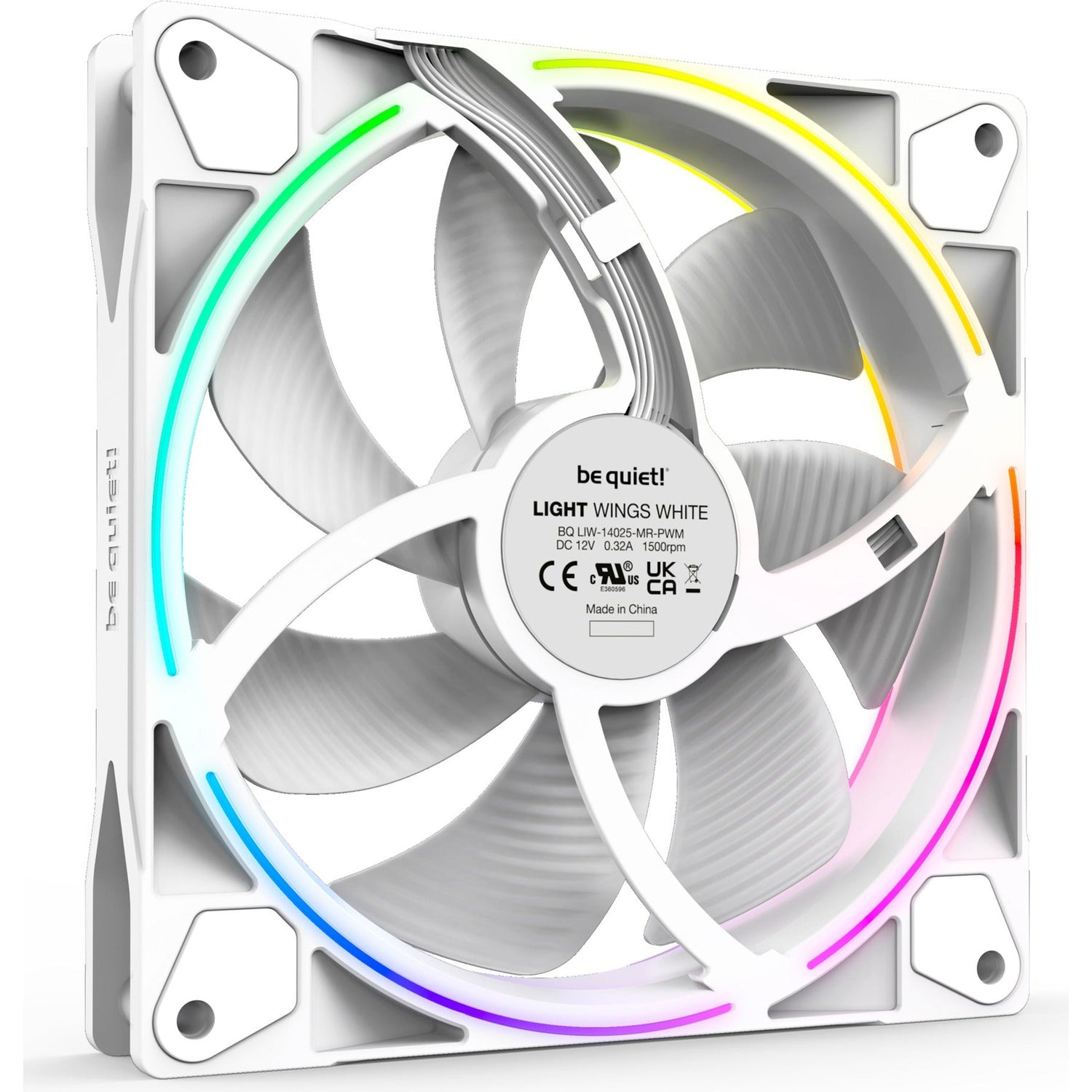 be quiet! Light Wings White 140mm PWM Triple Pack, case fan (white, pack of 3, incl. ARGB hub) Be quiet