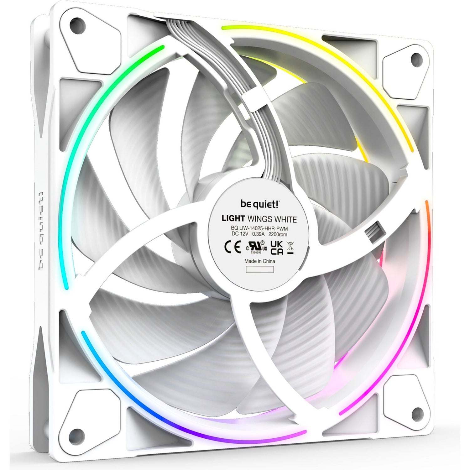 be quiet! Light Wings White 140mm PWM high-speed triple pack, case fan (white, pack of 3, incl. ARGB hub) Be quiet