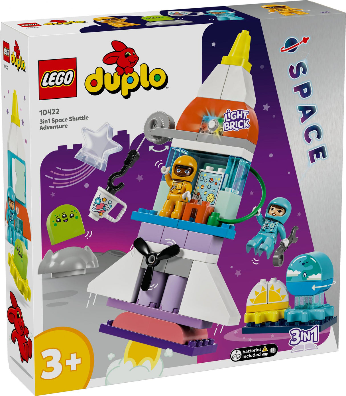 LEGO 10422 DUPLO 3-in-1 space shuttle for many adventures LEGO