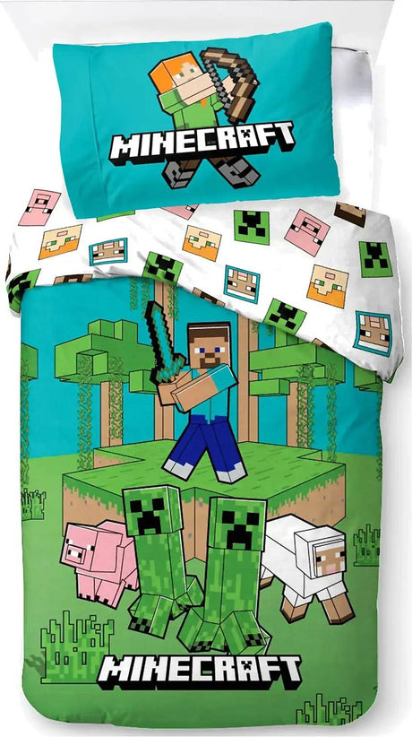 Bed Linen - Adult Size 140 x 200 cm - Minecraft Jungle Explore (1029465) BrandMac