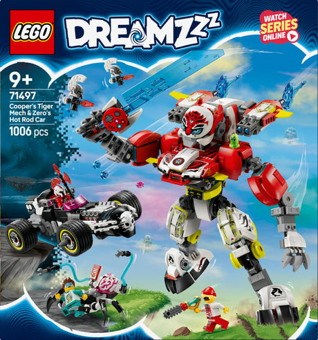 LEGO 71497 DREAMZzz Cooper's Tiger Mech and Zero's Hot Rod car LEGO