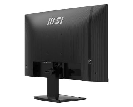 MSI PRO MP273DE E14A – 27″ IPS-skærm, Full HD 144 Hz – bagside set skråt