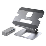 j5create – justerbart laptopstativ med 4K USB-C-dock – Stativets støtteflade