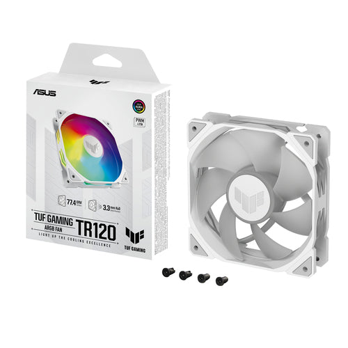 ASUS TUF GAMING TR120 ARGB – kabinetblæser – Hvid