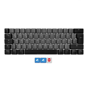 Sort Sharkoon SAC20 S4 ISO DE-keycap-sæt med 62 taster og ekstra mærketaster