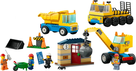 LEGO 60391 City Construction Vehicles and Crane with Wrecking Ball Construction Toy LEGO