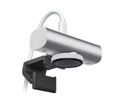 Logitech - MX Brio Ultra HD 4K Collaboration and Streaming Webcam - Pale Grey Logitech